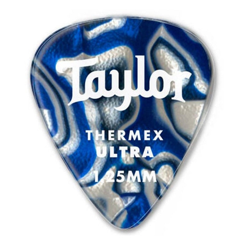 Taylor 80727 Premium Darktone 351 Thermex Ultra Picks, Blue Swirl, 1.25mm, 6-Pack