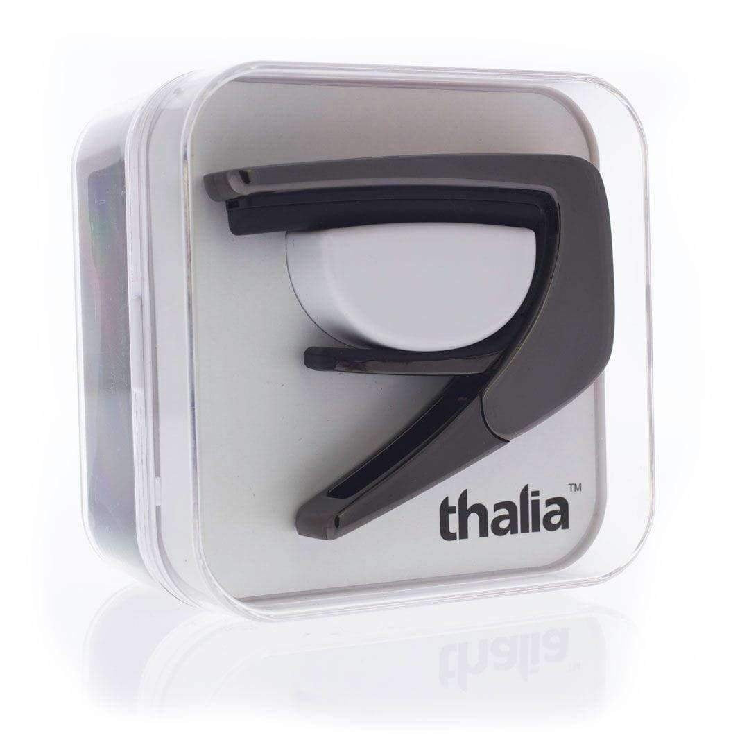 THALIA THCB200BA Black Chrome Finish Capo w/Blue Abalone Inlay