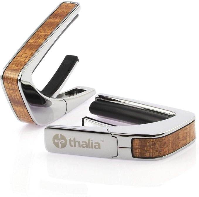 THALIA THCC200SP Chrome Finish Capo w/ Sapele Inlay - Ray's Midbell Music