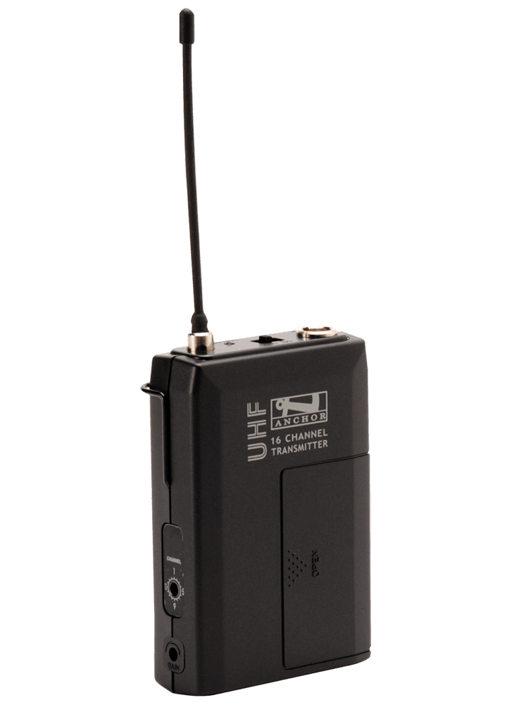 ANCHOR AUDIO WB8000 Wireless Belt Pack Transmitter (540-570 MHz) - Ray's Midbell Music