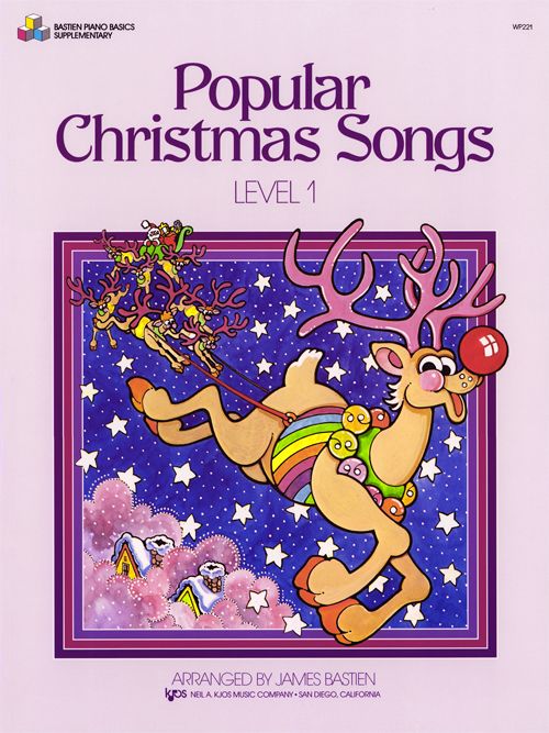 KJOS WP221 Bastien Popular Christmas Songs, Level 1