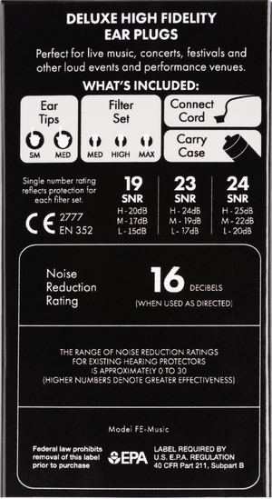 Fender 0990545001 Deluxe Hi-Fi Ear Plugs