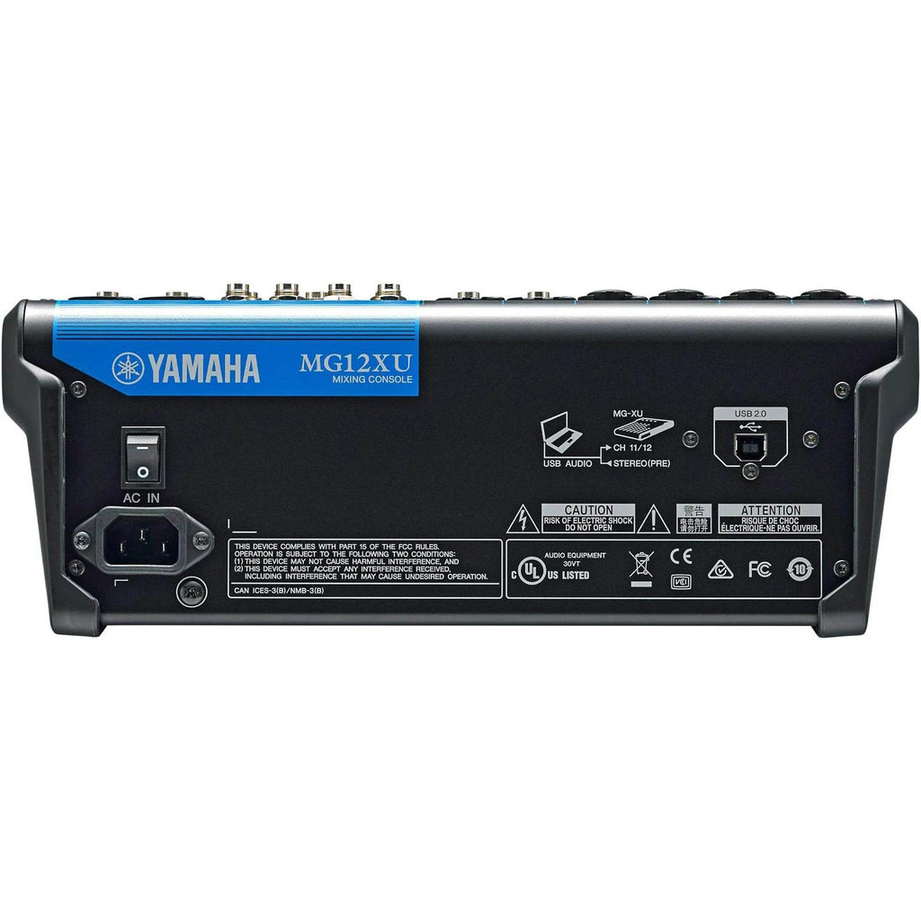 YAMAHA MG12XU 12 - Input; 4 - Bus Mixer, 4 Channels of Single - Knob Compression - Ray's Midbell Music