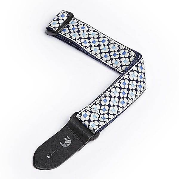 PLANET WAVES 15UKE01 Woven Ukulele Strap, Blue Flowers - Ray's Midbell Music