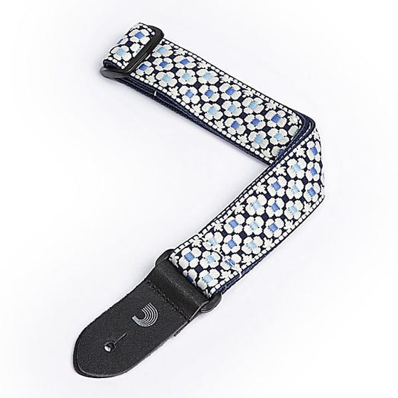 PLANET WAVES 15UKE01 Woven Ukulele Strap, Blue Flowers