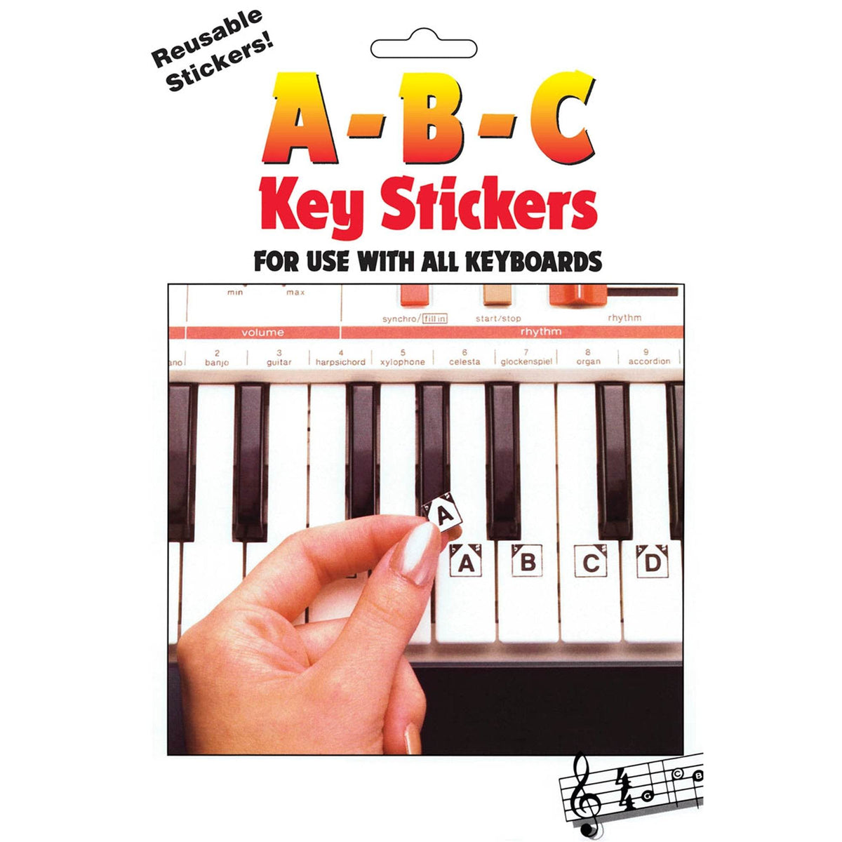 HAL LEONARD HL00001009 ABC Keyboard Stickers - Ray's Midbell Music