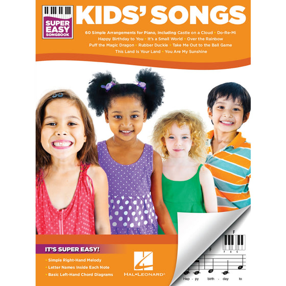 HAL LEONARD HL00198009 Kids' Songs - Super Easy Songbook