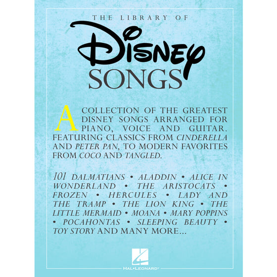 HAL LEONARD 287155 The Library of Disney Songs