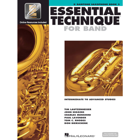 HAL LEONARD HL00862625 Essential Technique Eb Baritone Sax Bk 3