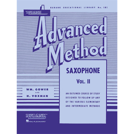 HAL LEONARD HL04470380 Rubank Advanced Method - Saxophone Vol. 2