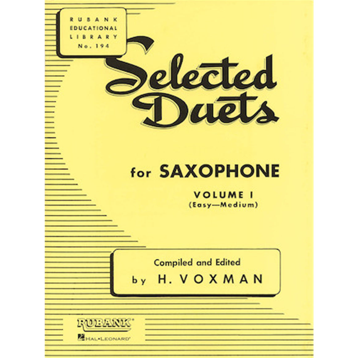 HAL LEONARD HL04470960 Selected Duets Saxophone Vol 1