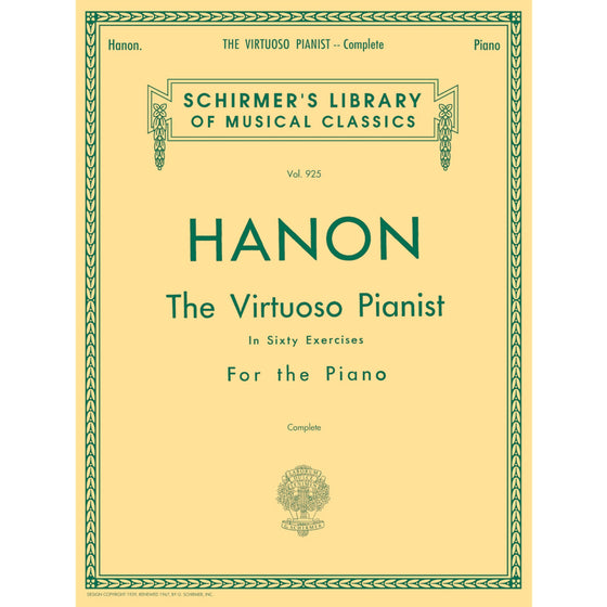 G.schirmer 50256970 Hanon - Virtuoso Pianist in 60 Exercises - Complete