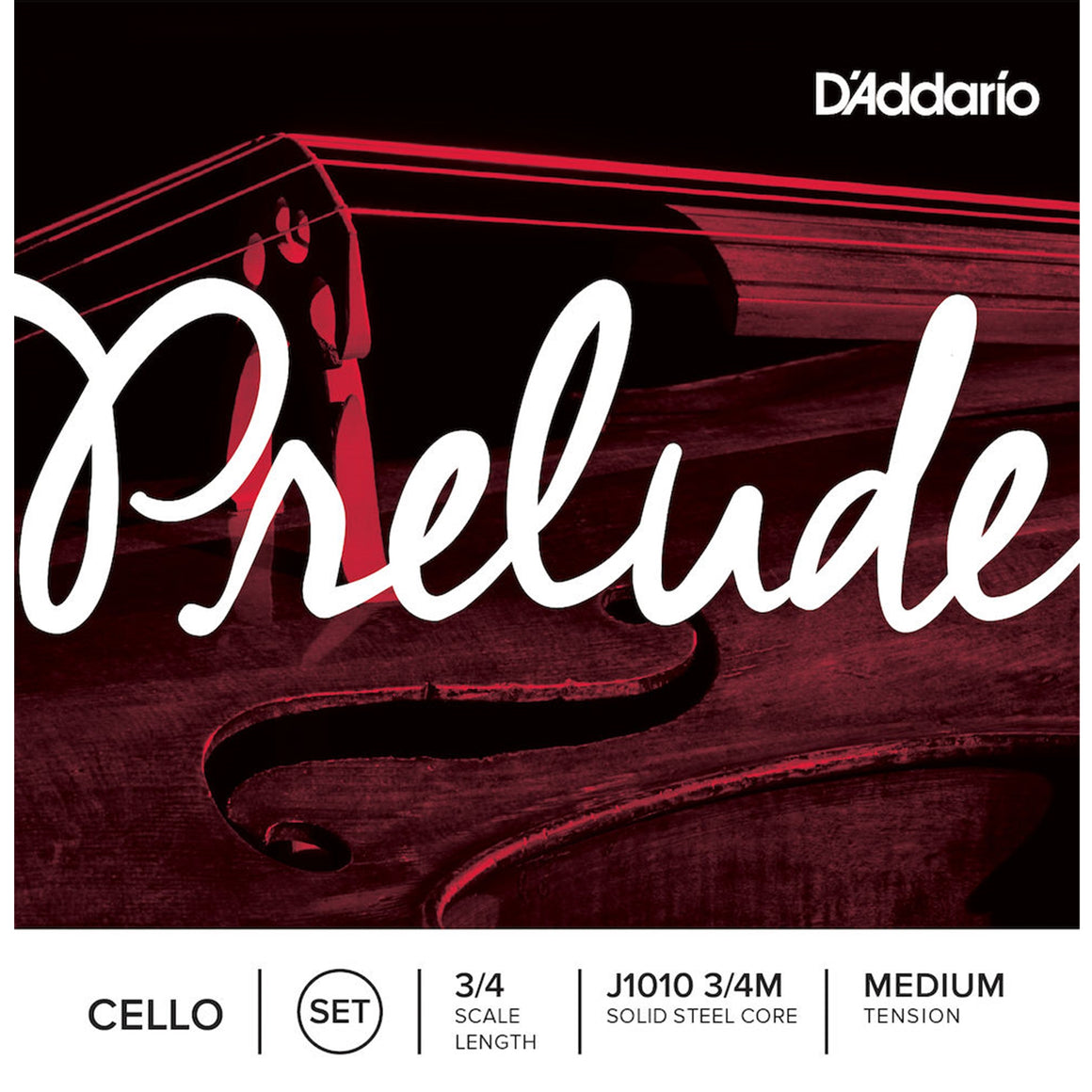 D'ADDARIO J101034M 3/4 Prelude Cello String Set,  Medium Tension