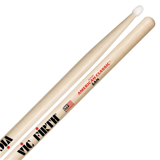 VIC FIRTH VF5AN 5AN American Classic Hickory Drumsticks, Nylon Tip