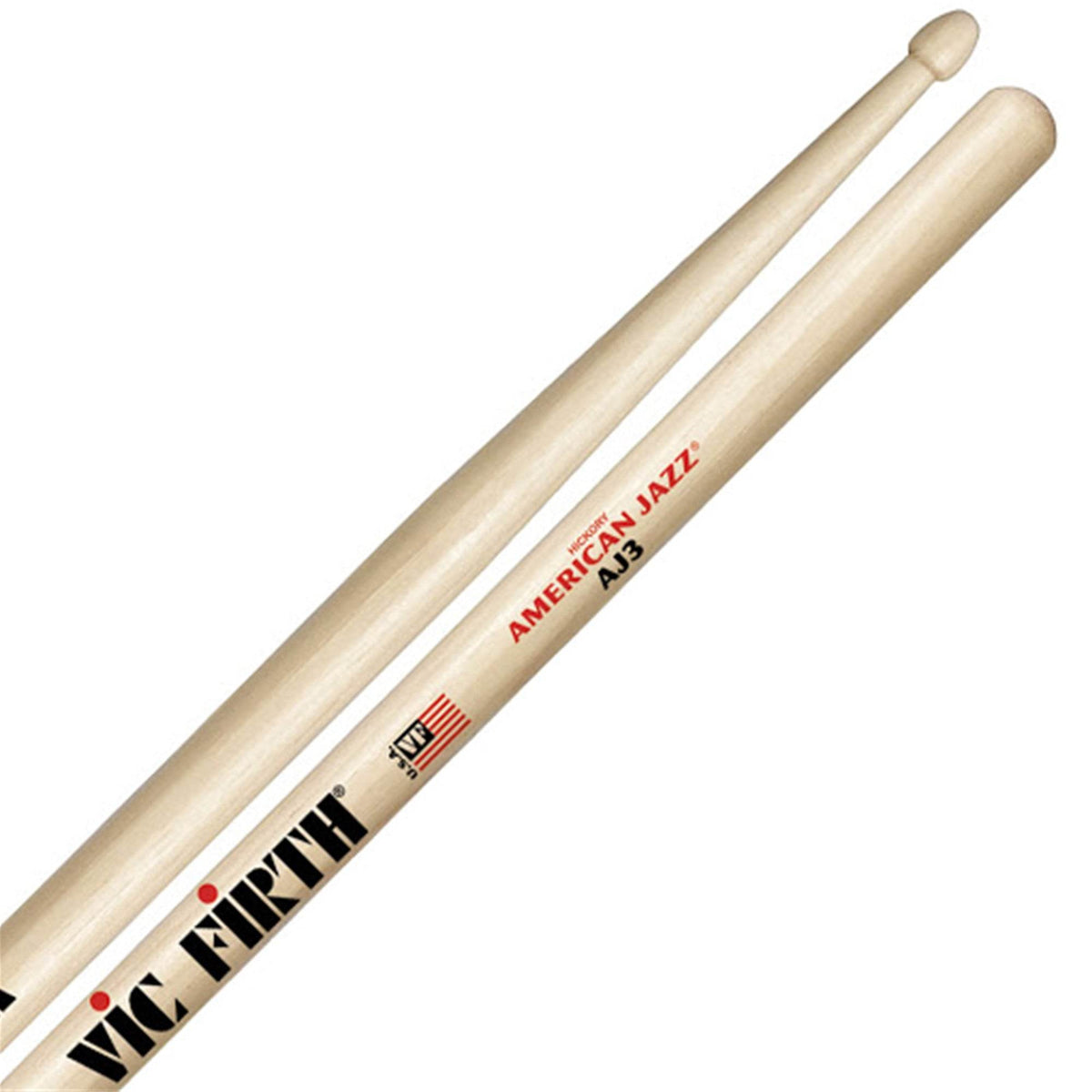 VIC FIRTH AJ3 American Jazz Hickory Drumsticks - Ray's Midbell Music