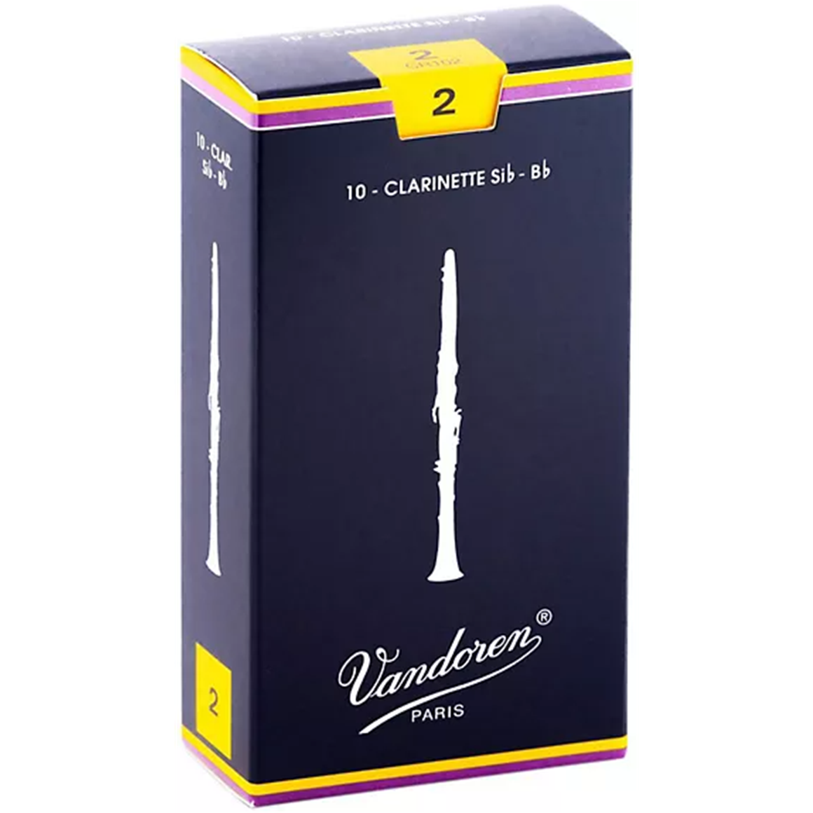 VANDOREN CR102 #2 Clarinet Reeds, Box of 10