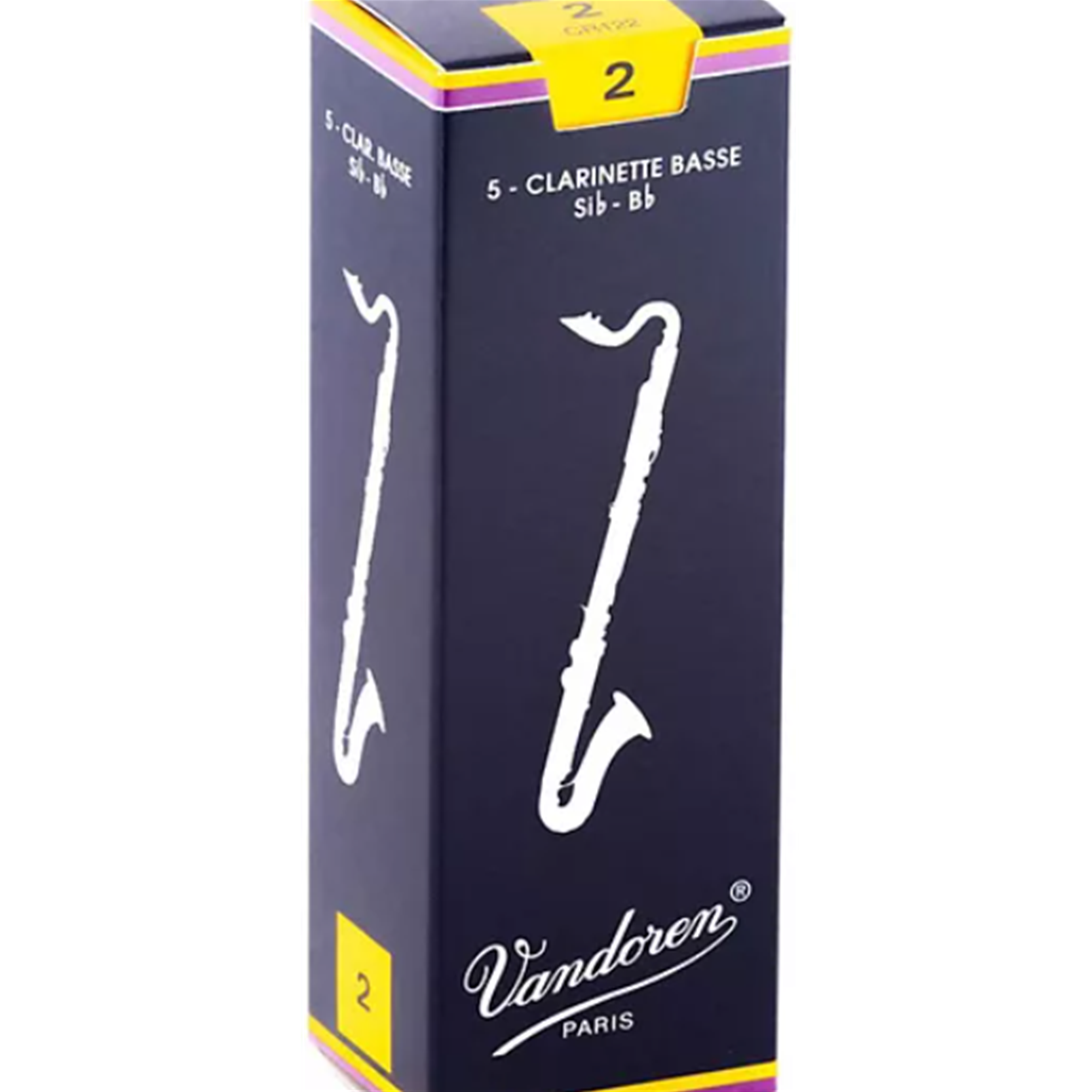 VANDOREN CR122 #2 Bass Clarinet Reeds, Box of 5