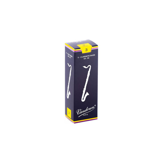 VANDOREN CR123 #3 Bass Clarinet Reeds, Box of 5