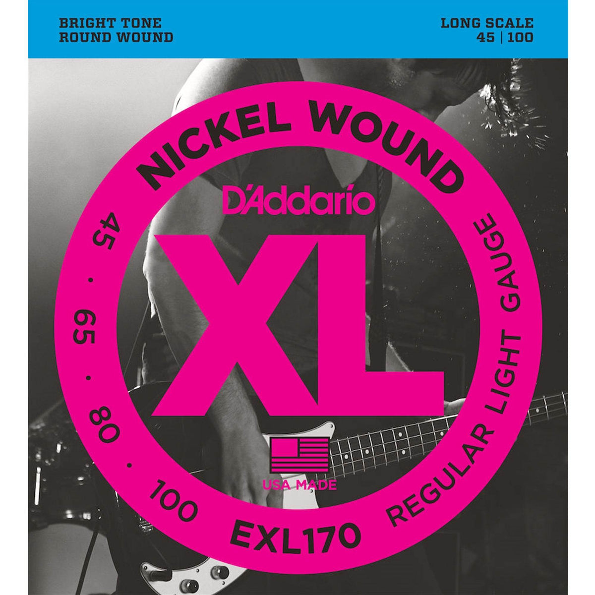 D'ADDARIO EXL170 XL Light Bass Strings, Round Wound - Ray's Midbell Music