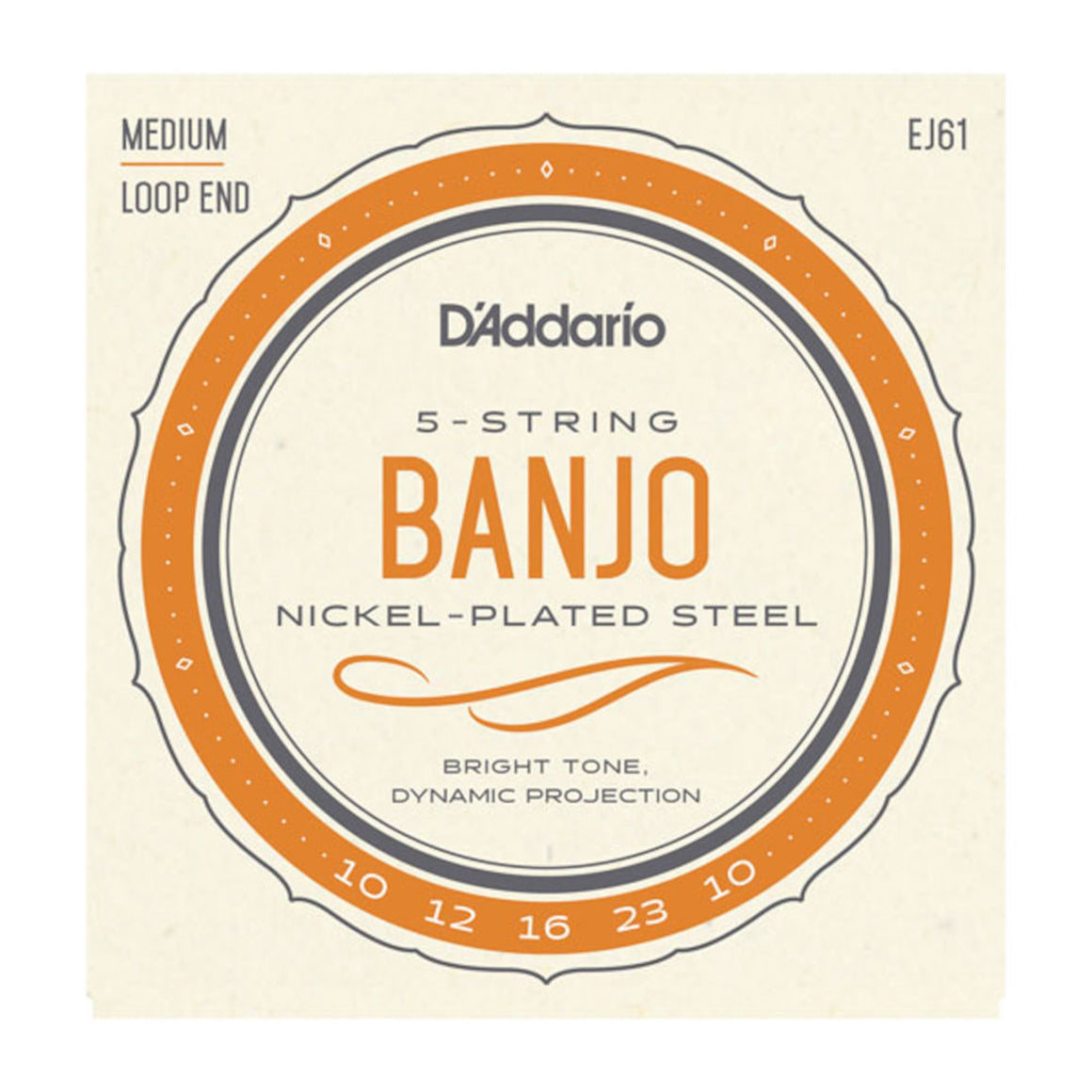 D'ADDARIO J61 5-String Banjo Strings, Medium