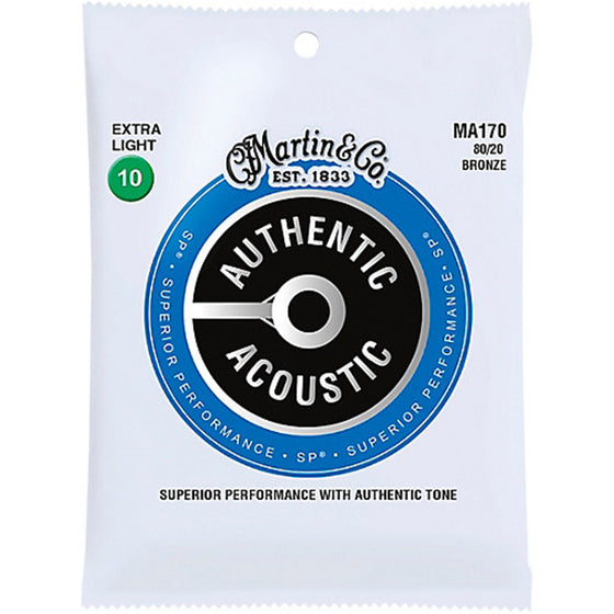 MARTIN MA170 80/20 Bronze Extra Light Acoustic Guitar Strings