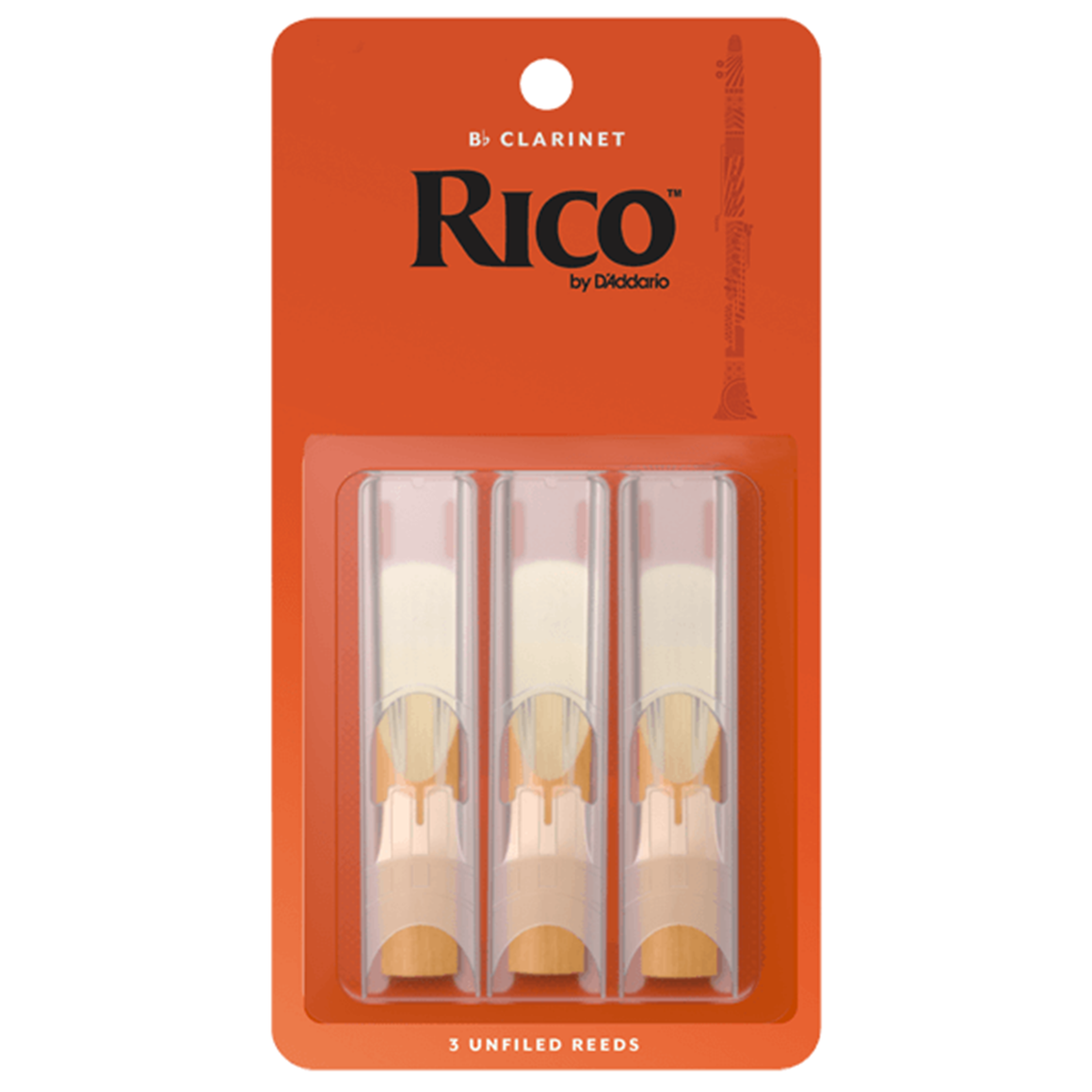 RICO RCA0320 #2 Clarinet Reeds, 3 Pack