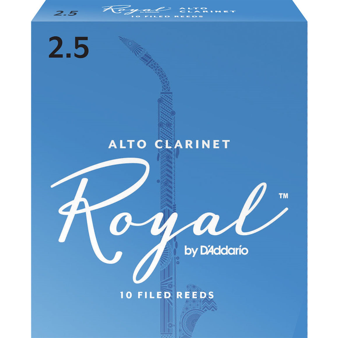 RICO ROYAL RDB1025 #2.5 Alto Clarinet Reeds, Box of 10