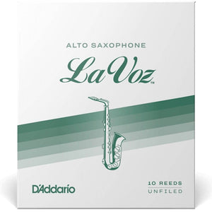 LA VOZ RJC10MD Medium Alto Sax Reeds, Box of 10 - Ray's Midbell Music