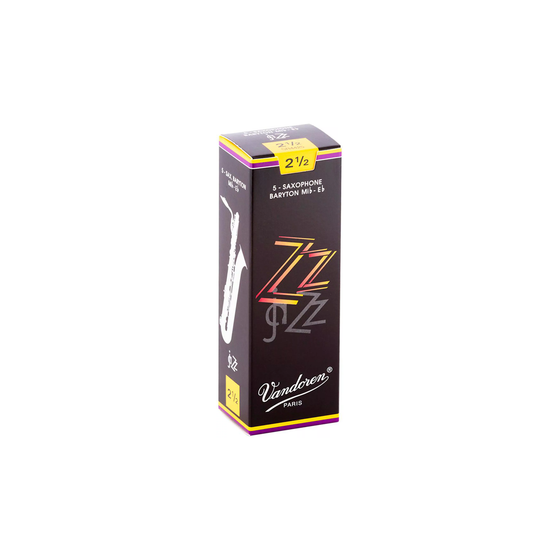 VANDOREN ZZ SR4425 #2.5 Bari Sax Reeds, Box of 5