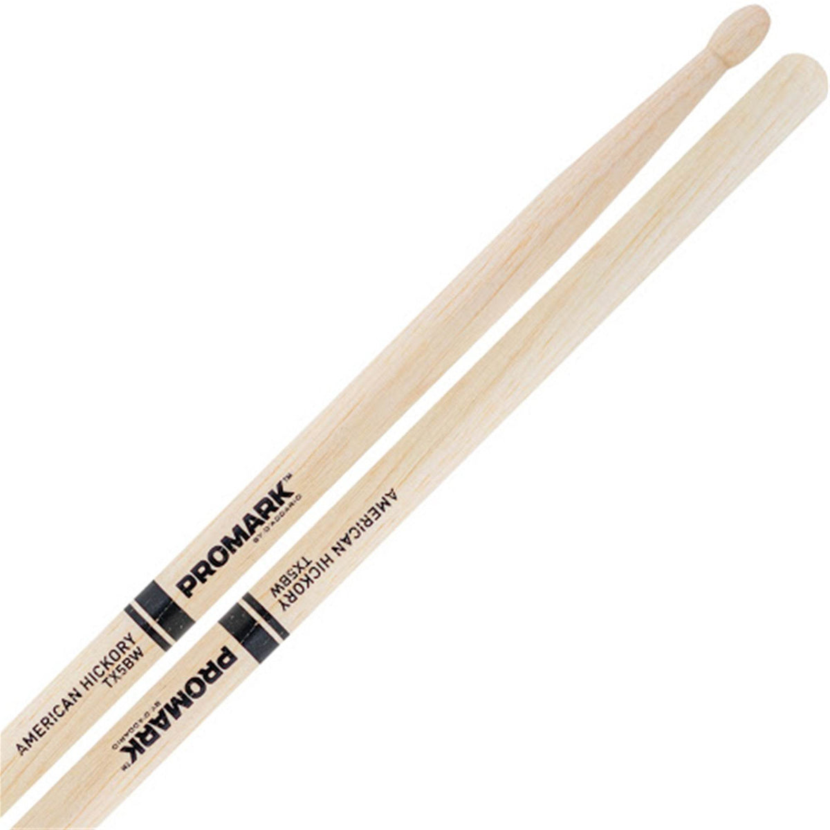 PRO MARK TX5BW 5B American Hickory Drumsticks, Wood Tip - Ray's Midbell Music