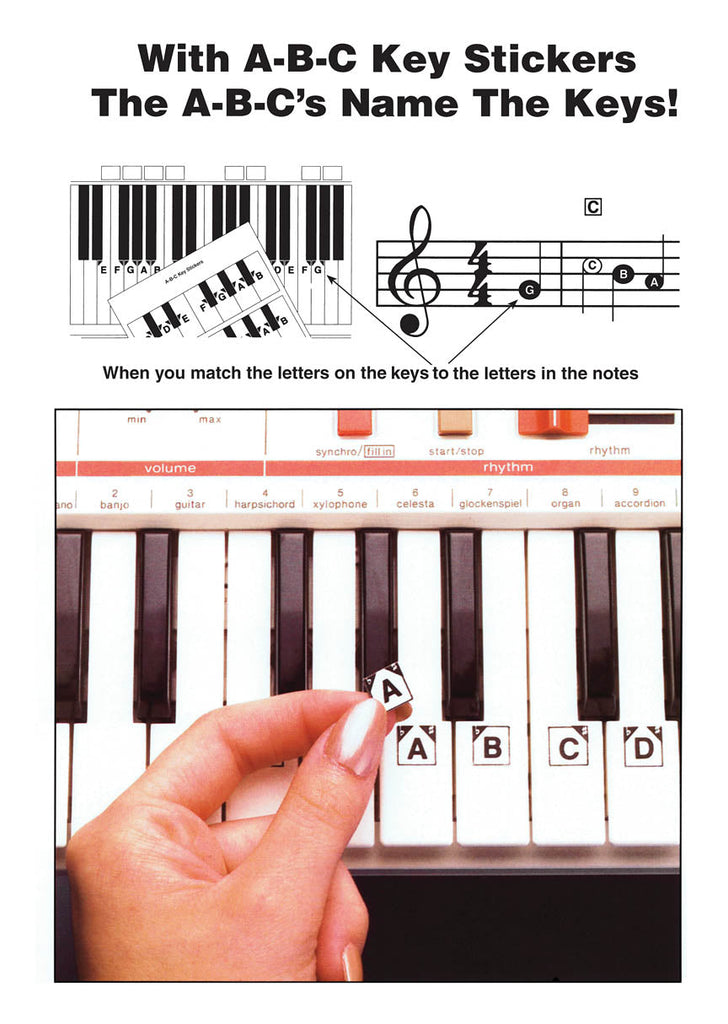 HAL LEONARD 1009 ABC Keyboard Stickers