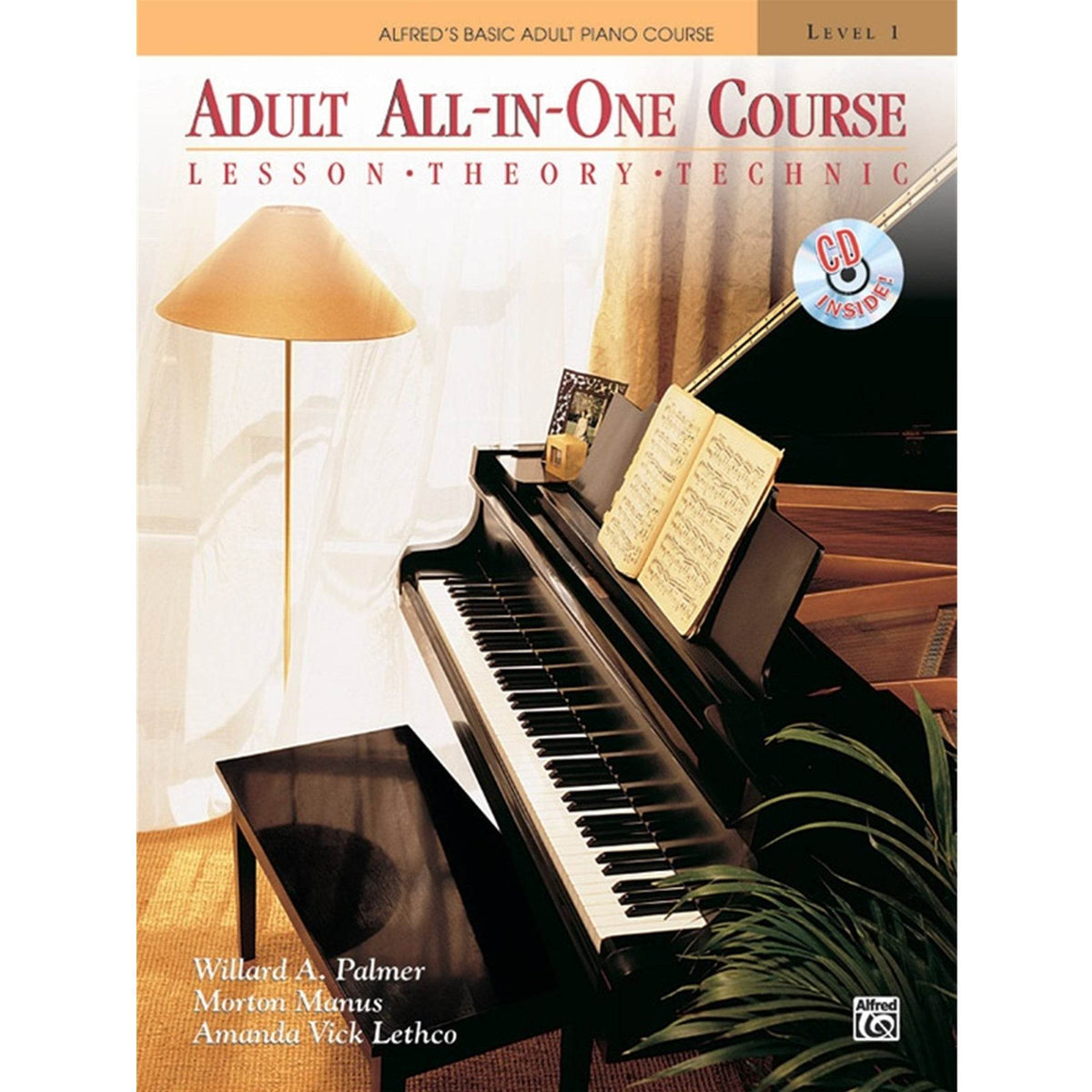 ALFRED 005756 Alfred's Basic Adult All-in-One Piano Course, Book 1 w/ CD - Ray's Midbell Music