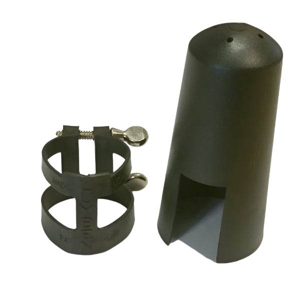LUYBEN 2215B Plastic Clarinet Ligature & Cap (Black) - Ray's Midbell Music