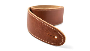 Taylor 410125 2.5"  Leather/Suede Guitar Strap, Chocolate Brown