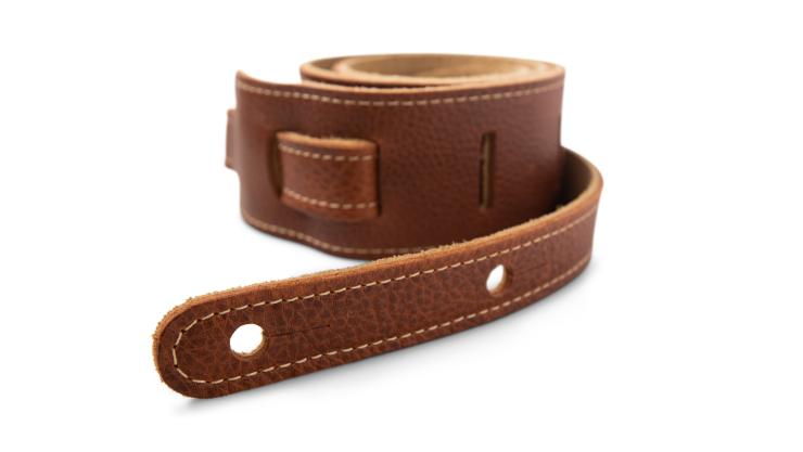 Taylor 410125 2.5"  Leather/Suede Guitar Strap, Chocolate Brown