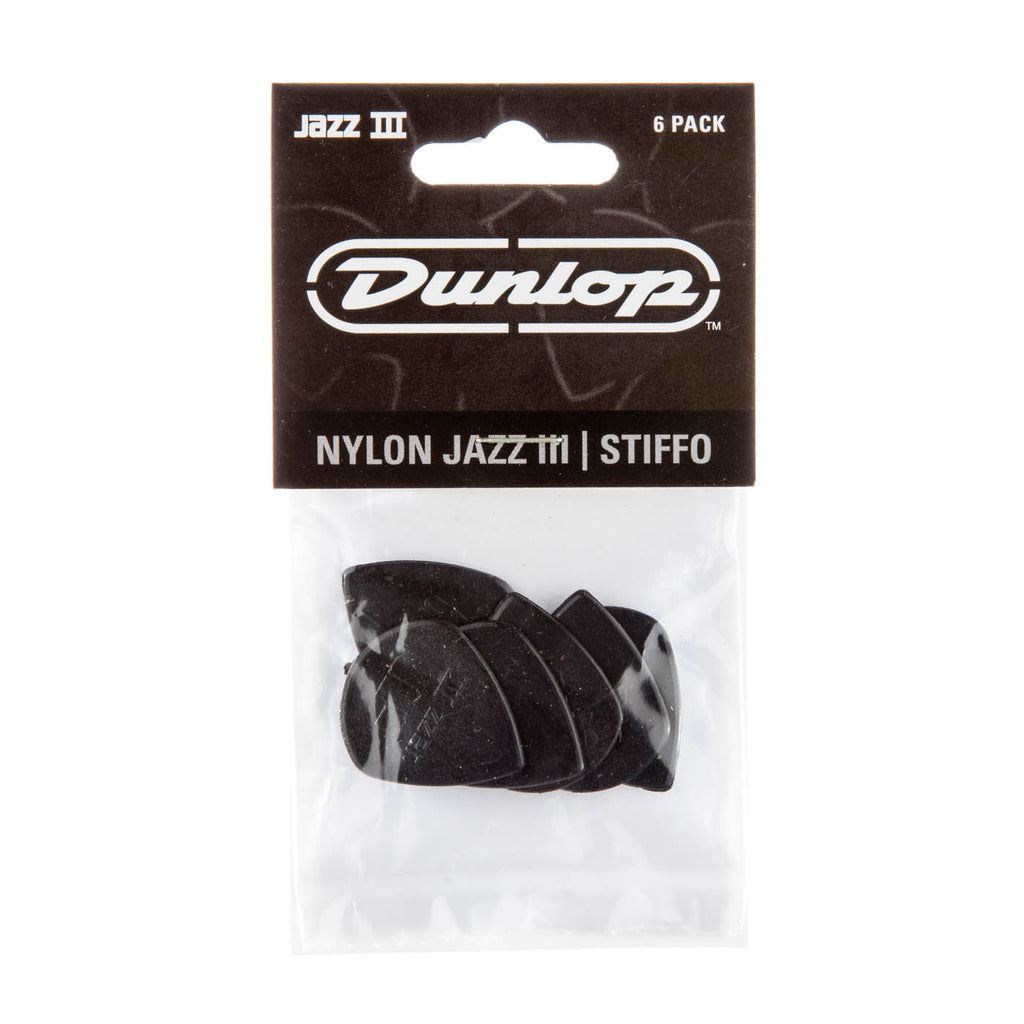 DUNLOP 47P3S Jazz III Pick 1.38 Sharp End Black 6pk