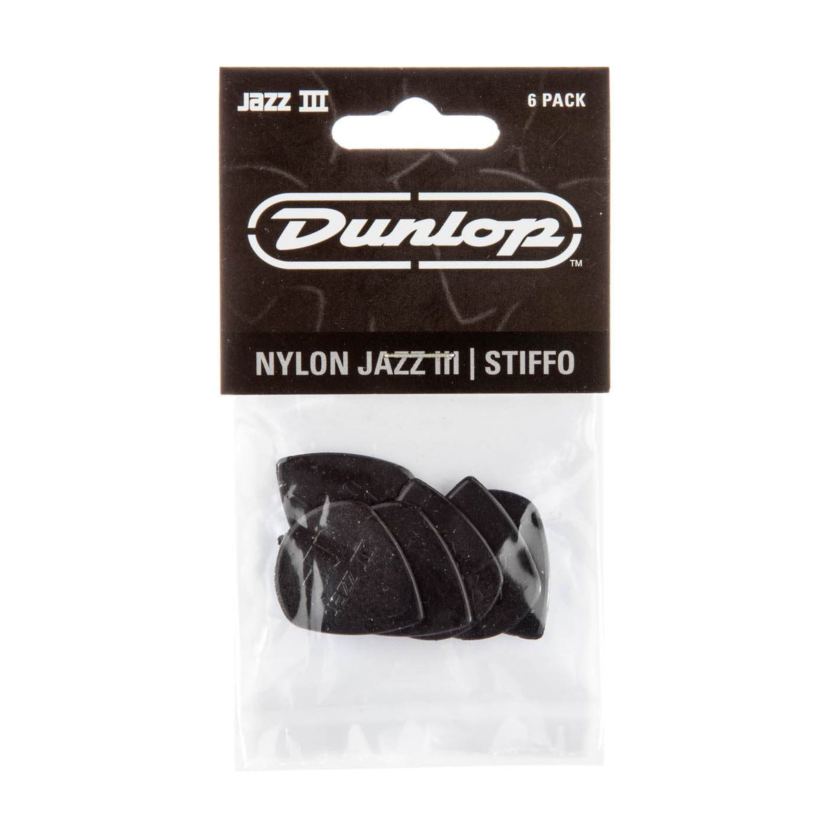 DUNLOP 47P3S Jazz III Pick 1.38 Sharp End Black 6pk - Ray's Midbell Music