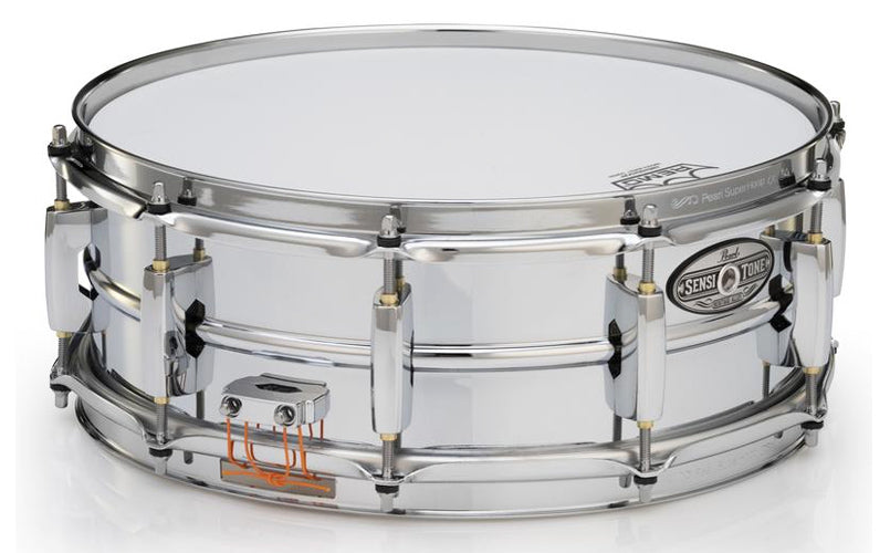 Pearl 14 x 6.5 SensiTone Elite Beaded Black Brass Snare Drum 