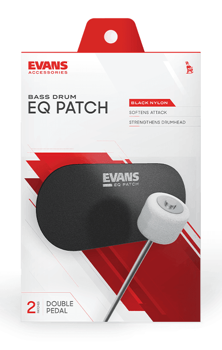 EVANS EQPB2 EQ Black Nylon Double Patch - Ray's Midbell Music