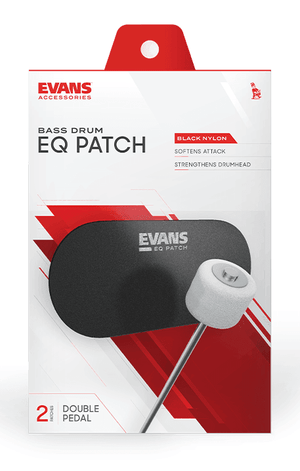 EVANS EQPB2 EQ Black Nylon Double Patch - Ray's Midbell Music