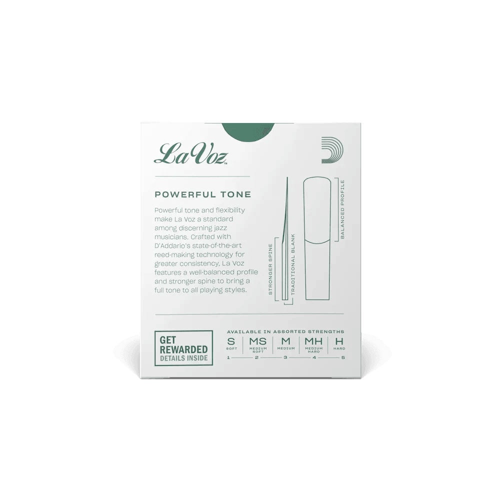 LA VOZ RJC10HD Hard Alto Sax Reeds, Box of 10 - Ray's Midbell Music