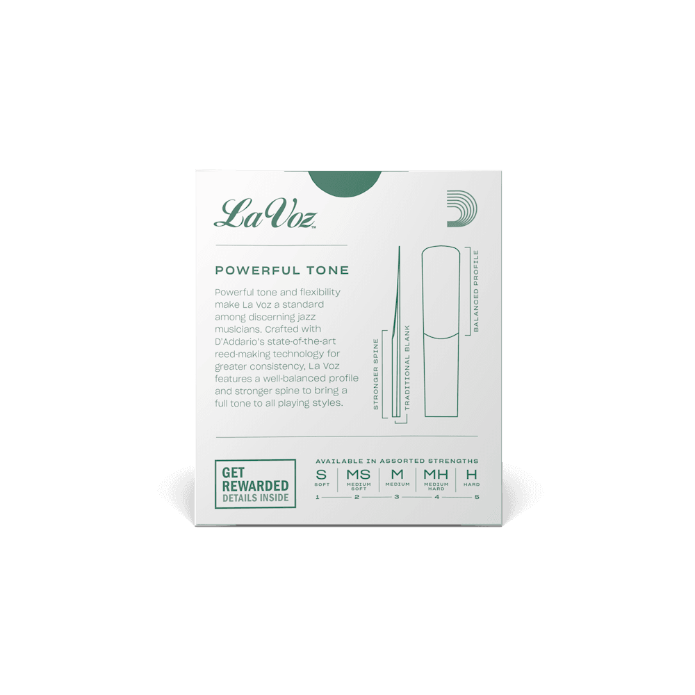 LA VOZ RJC10MD Medium Alto Sax Reeds, Box of 10 - Ray's Midbell Music