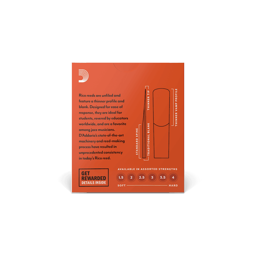 RICO RJA1035 #3.5 Alto Sax Reeds, Box of 10 - Ray's Midbell Music