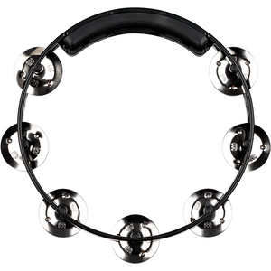 MEINL PERCUSSN HTT8BK 8" Headliner Tour Tambourine, Black, Stainless Steel Jingles