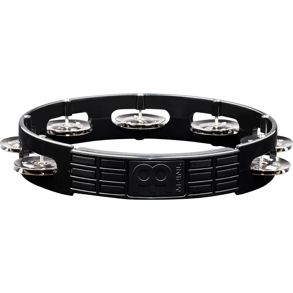 MEINL PERCUSSN HTT8BK 8" Headliner Tour Tambourine, Black, Stainless Steel Jingles