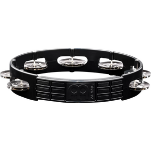 MEINL PERCUSSN HTT8BK 8" Headliner Tour Tambourine, Black, Stainless Steel Jingles