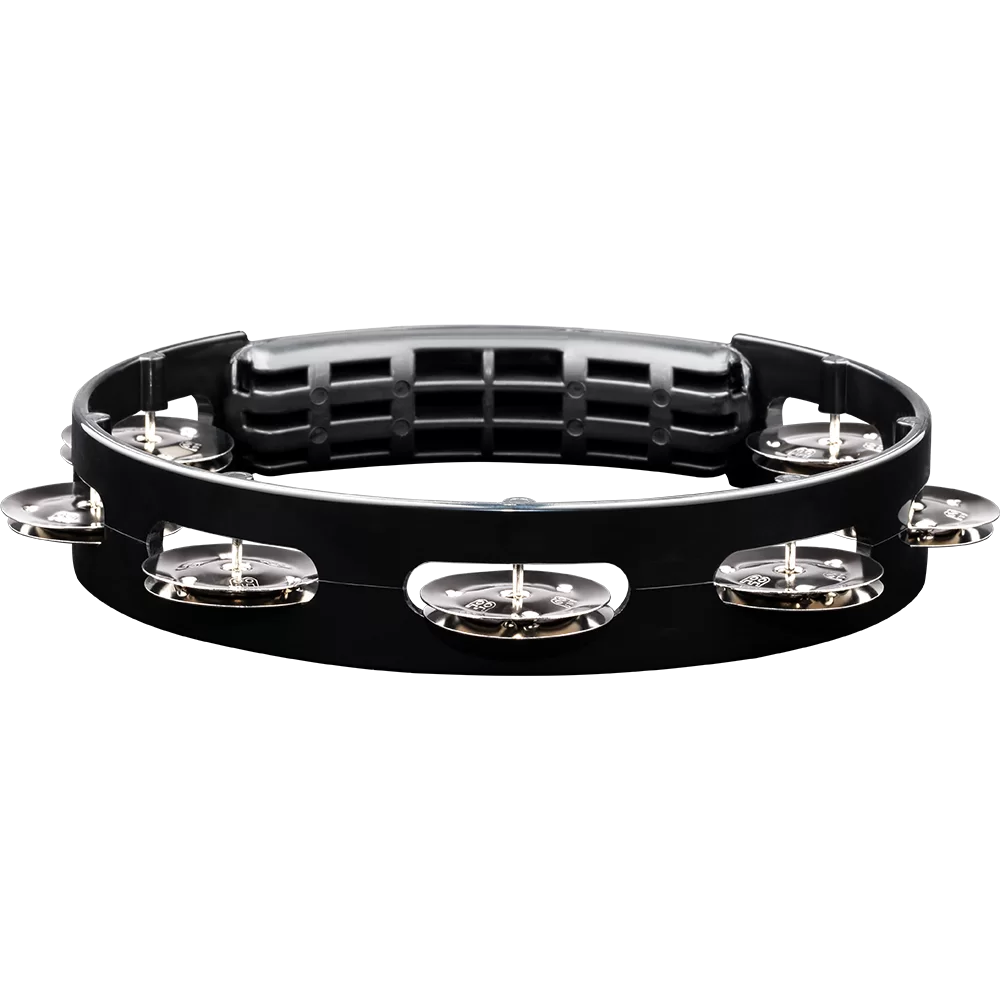 MEINL PERCUSSN HTT8BK 8" Headliner Tour Tambourine, Black, Stainless Steel Jingles