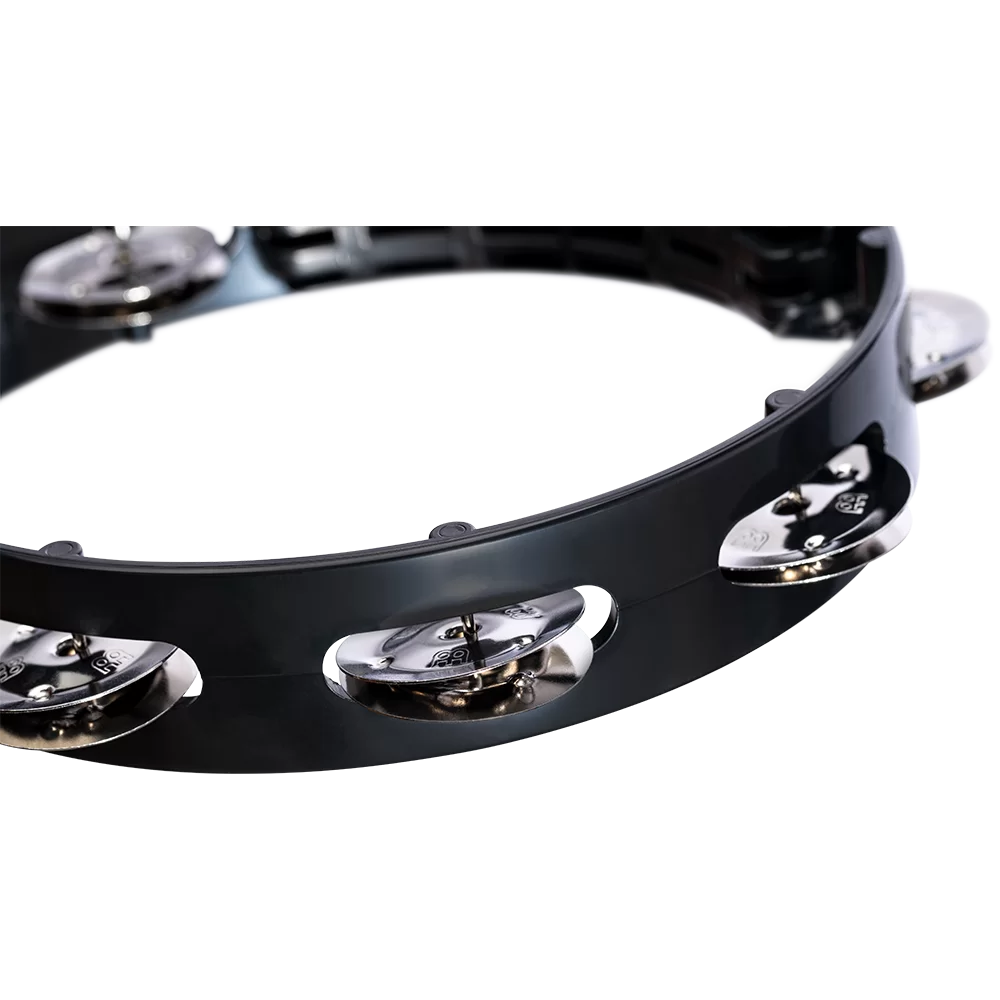 MEINL PERCUSSN HTT8BK 8" Headliner Tour Tambourine, Black, Stainless Steel Jingles