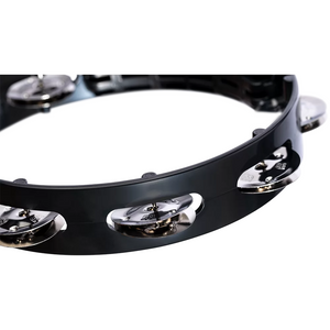 MEINL PERCUSSN HTT8BK 8" Headliner Tour Tambourine, Black, Stainless Steel Jingles