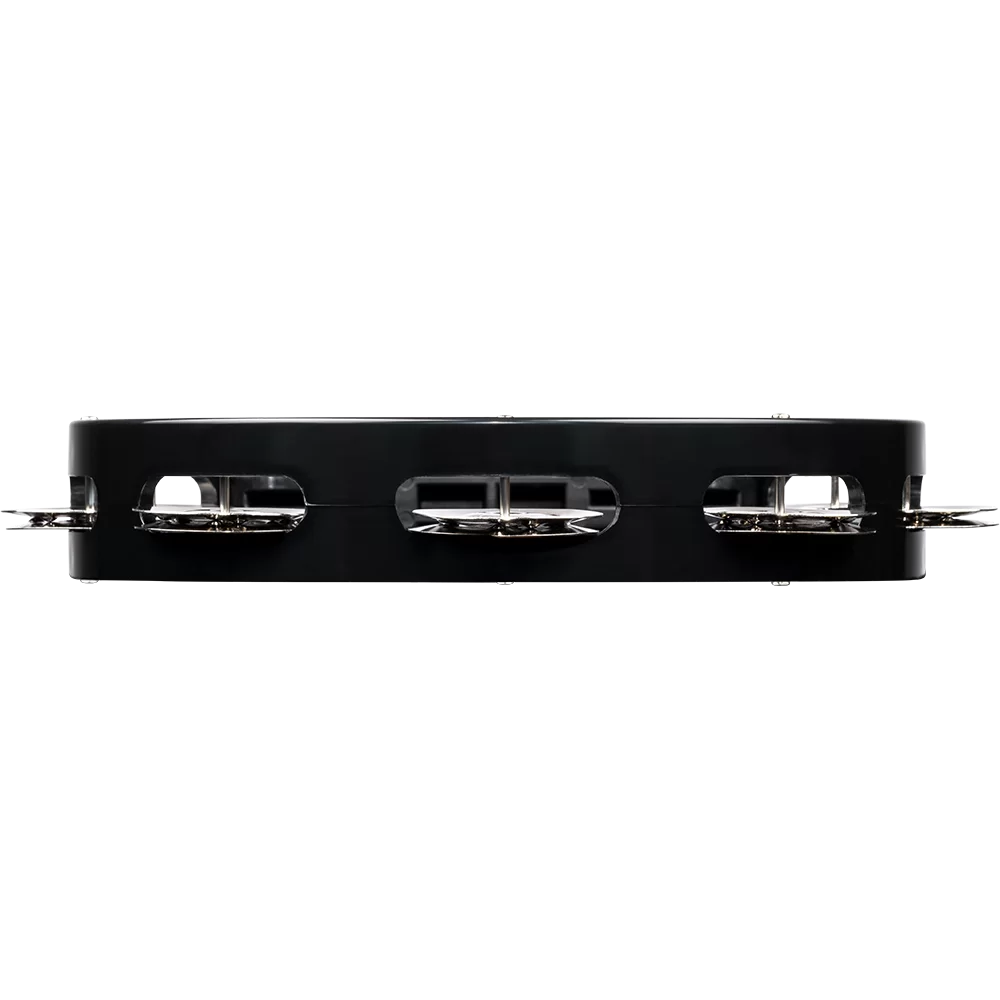 MEINL PERCUSSN HTT8BK 8" Headliner Tour Tambourine, Black, Stainless Steel Jingles